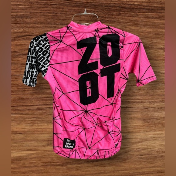 NWT Zoot LTD Cycle Aero short sleeve jersey SZ M Neon Pink/Black - Picture 3 of 6
